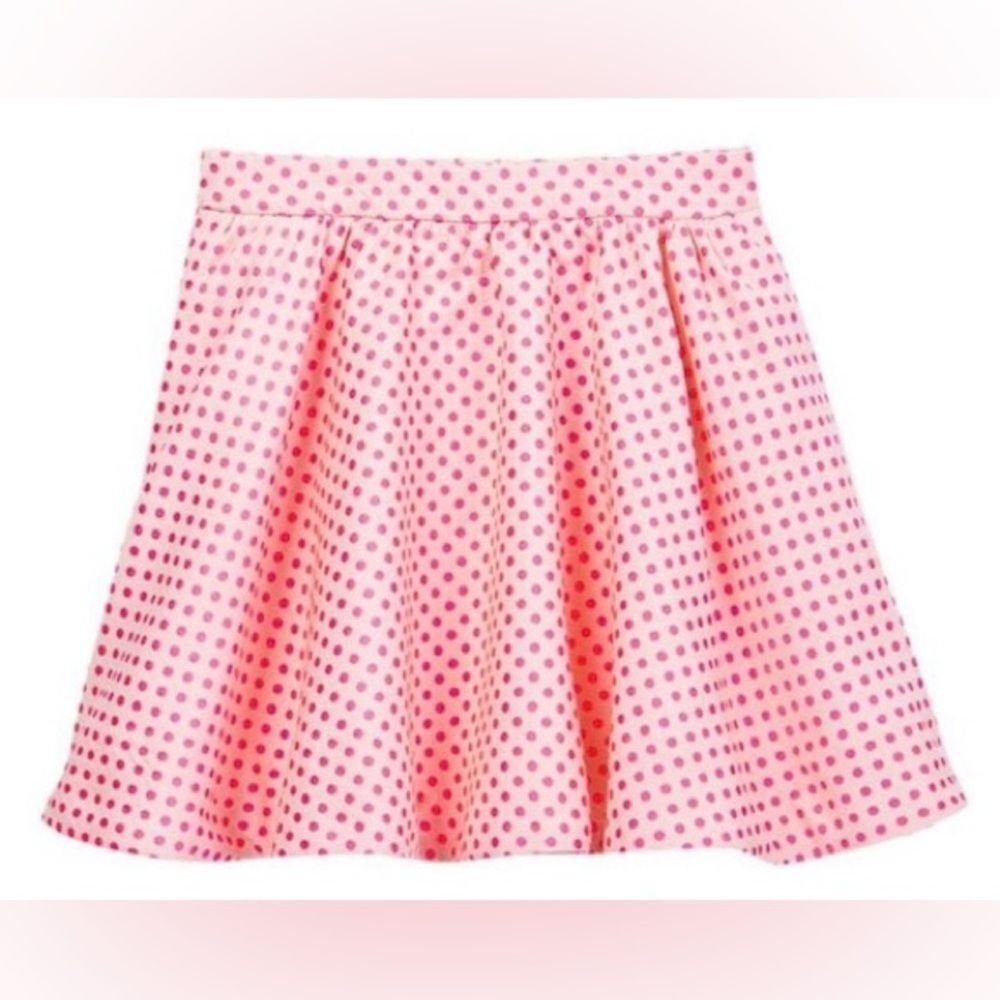 Kate Spade New York Girls Kids Pink Coreen Polka Dot Jacquard Skirt. 18 Months.
